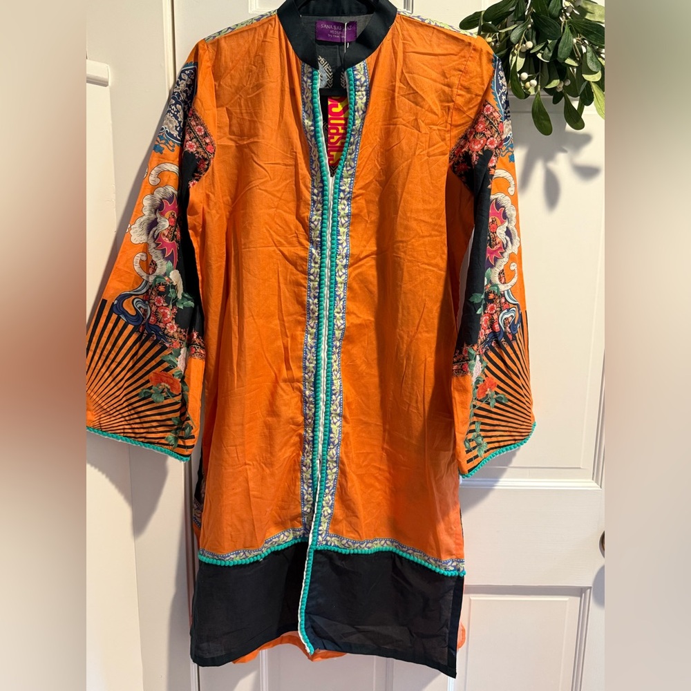 Sana Safinaz Vibrant Printed Colorful Kimono